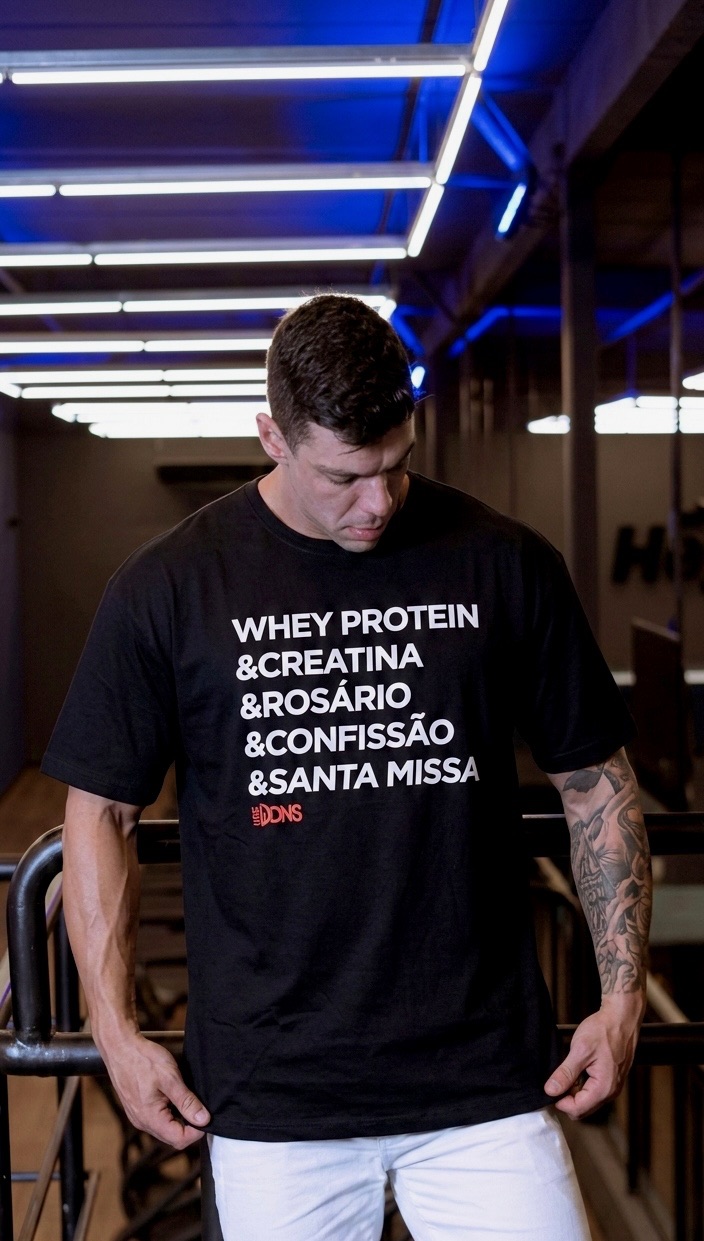 Camiseta Oversized Whey, Confissão e Missa