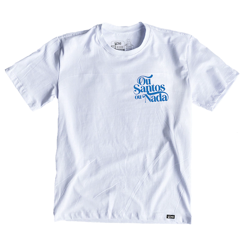 Camiseta Oversized Ou Santos ou Nada - Branca